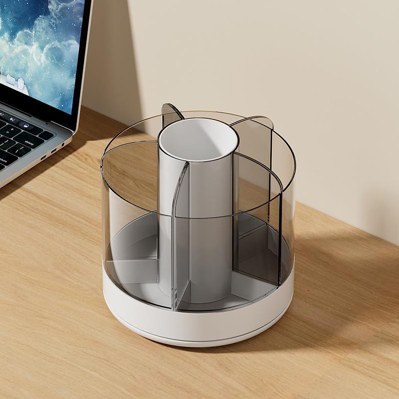 Student simple and cute desktop pencil case rotating pen holder cosmetic storage box brush holder large capacity desktop office