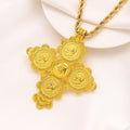 24k ethiopian big cross head pendant gold african eritrean traditional wedding