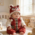 New year's outfit winter newborn infant baby new year's greeting clothes winter onesie outerwear romper trendy crawling suit
