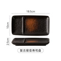 Japanese-style divided plate ceramic dinner plate for home use, single serving creative ceramic sushi plate with sauce dishes, restaurant commercial use