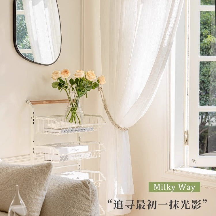 New arrival galaxy window screen bedroom classy sense gauze curtain light-proof and opaque shaoxing keqiao curtain wholesale white gauze
