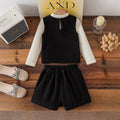 autumn/winter new arrival: british-inspired vintage black two-piece bow dress set (instagram style)