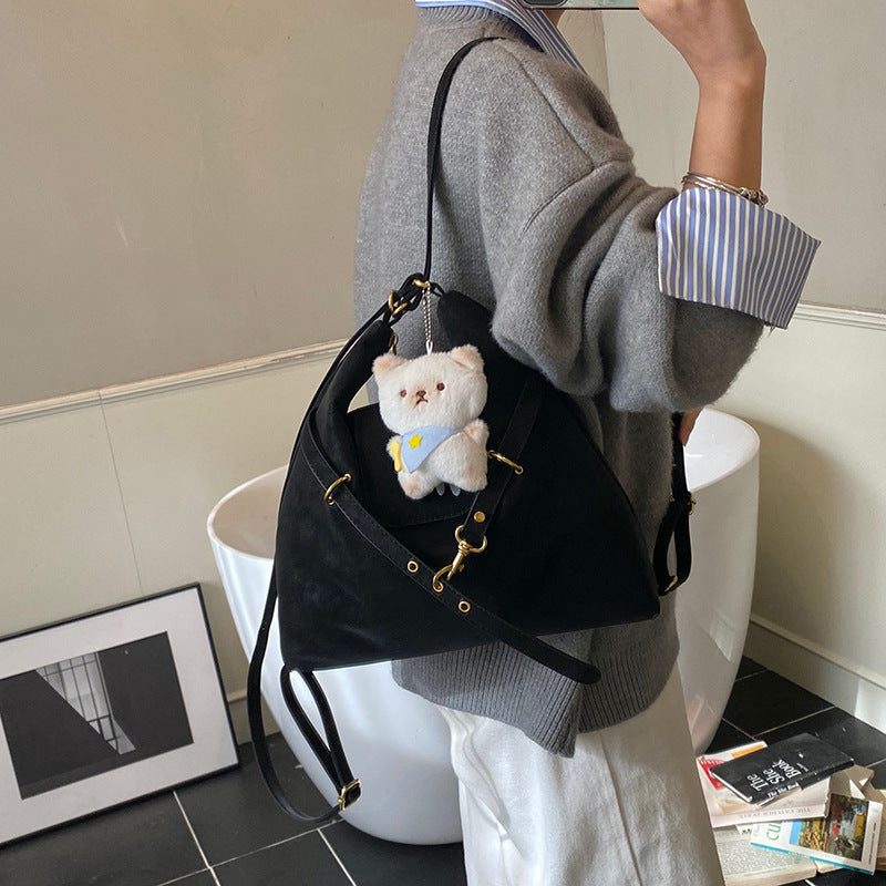 Classyretro large-capacity backpack work clothing style easiest for matchcasual shoulder tote bag multi-purpose fashionable backpack