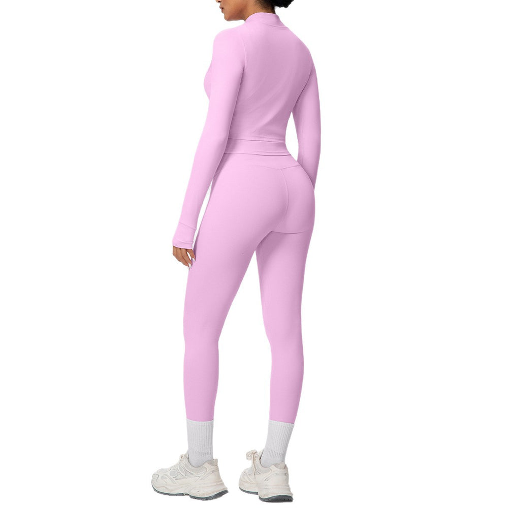 Cloud-feel high-waisted compression quick-dry yoga set - breathable casual pilates workout outfit - running fitness three-piece set for women