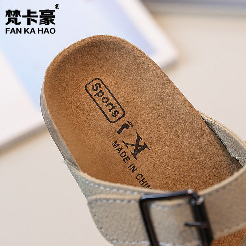 Birkenstock boys' cork sandals - new summer collection: open-toe kids' shoes, indoor/outdoor sandals, big & tall children's flip-flops