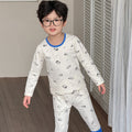 Kids type a autumn clothes and long trousers boys pure cottonintimatessuit girl lycra cotton home clothes pajamas pure cottoncomfortable