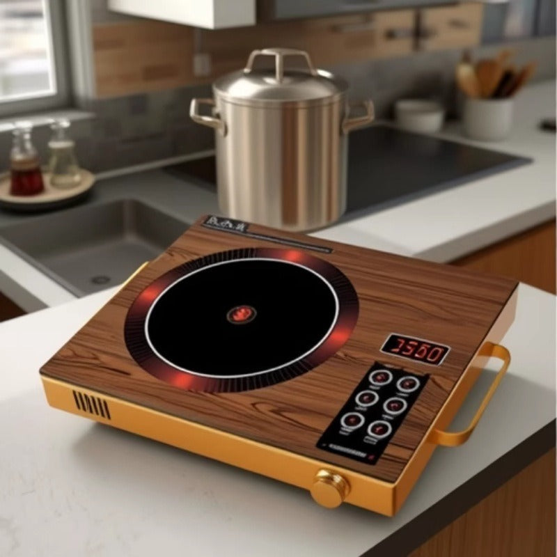 Smart electric ceramic stove aluminum alloy cross-border american standard 2200w high power non-pick pot light wave induction cooker electric stove