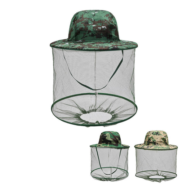 Summer mosquito-proof cap Outdoor sunscreen visor, night fishing, insect-proof beekeeping, bee-proof cap, breathable mesh protective hat