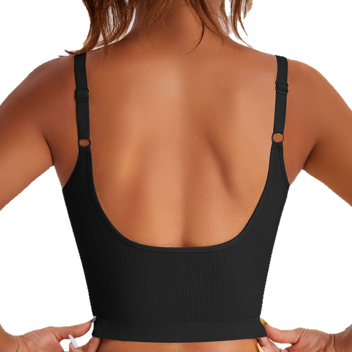 2025 new spring and summer yoga suspender thin thread underwear women's seamless back bra fitness vest tight and breathable