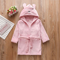 Girls' autumn/winter clothing: cute fleece-lined outerwear for baby girls, princess bathrobes for infants aged 0-3 years