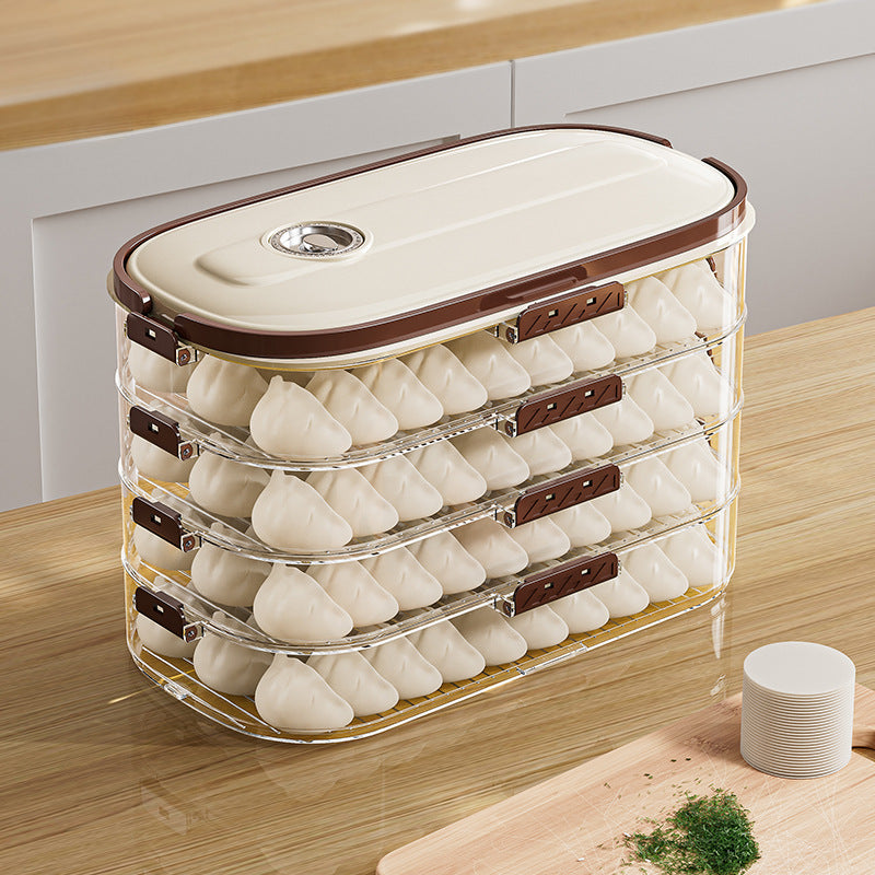 Dumpling box, special seal for household food grade freezing, quick-freezing and fresh-keeping classification, dumpling buns, refrigerator storage box
