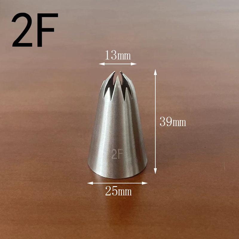 Medium decorating nozzle 1m#2d# seamless 304 stainless steel cream cake baking decorating tool in stock wholesale