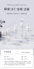 Keqi pet travel refill bottle outdoor empty bottle travel suit bottle portable refill lotion spray bottle excellent skin care