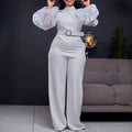Independent station export women's clothing  spring new arrivallong sleeveshigh waisteleganceelegantsexy jumpsuit fashion jumpsuit