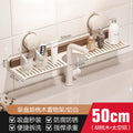 Walnut bathroom mirror front faucet storage rack suction cup no punch bathroom wash basin wall hanging storage rack