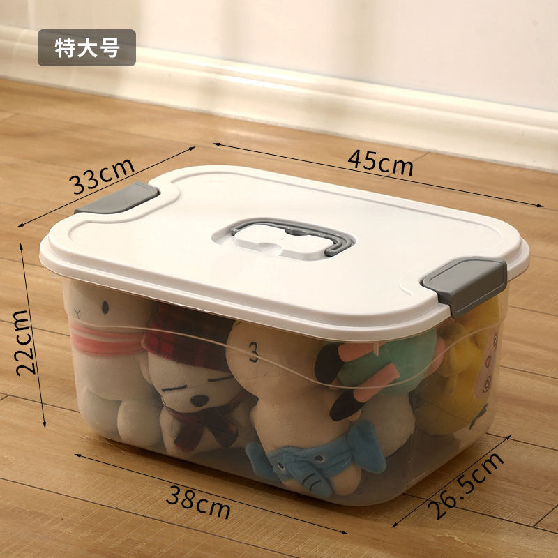 Household wardrobe storage box Clothes toys Books Transparent storage box Plastic snacks Car finishing box Storage box