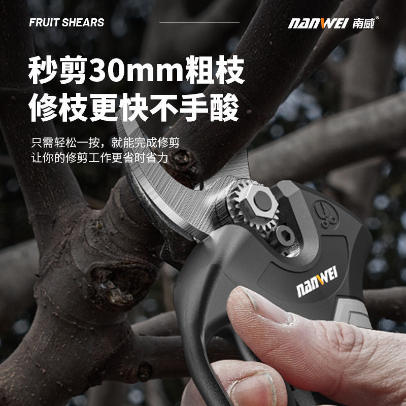 Wholesale brushless electric fruit branch shears rechargeable high branch shears lithium battery pruning shears branch fruit tree shears gardening thick branch shears