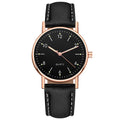 Rose gold black strap