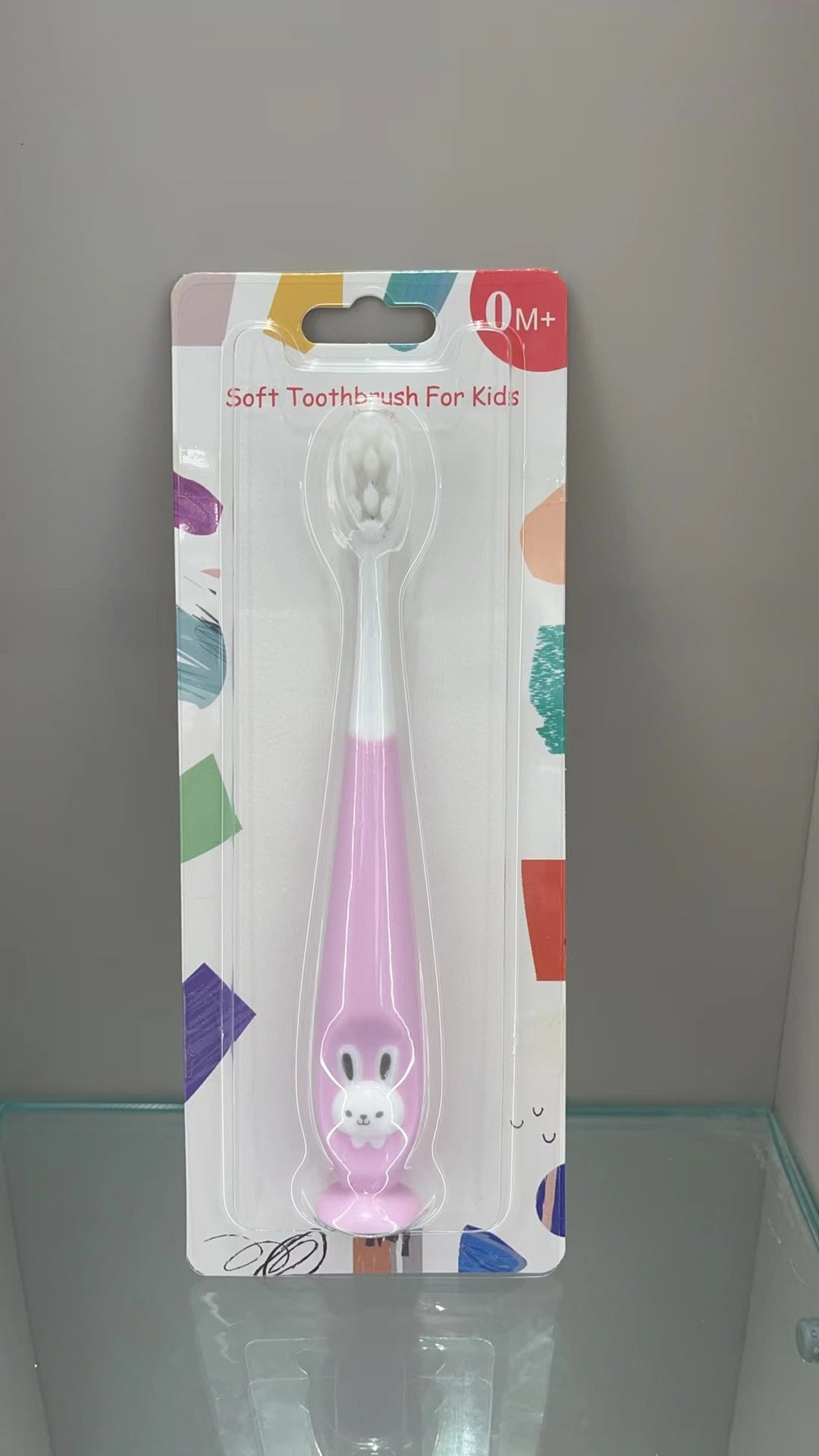 Infant and toddler toothbrush, cartoon rabbit hair planting soft hair toothbrush 1-12 years old baby soft hair oral cleaning toothbrush box