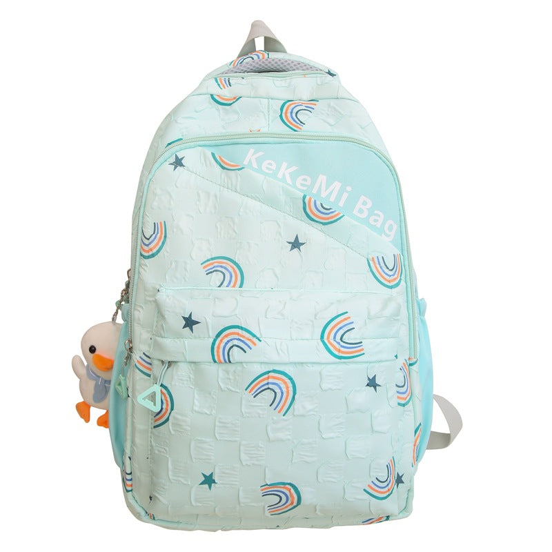 School bag, junior high school girls' new large-capacity cute girl backpack, primary school students in grades 5 to 9 to reduce the burden of backpacks
