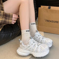 Breathable lace-up mesh sneakers - spring's hottest new trend: versatile dad shoes with a street-style round toe for fashionable casual wear