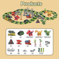 children's dinosaur track car toy diy assembly electric roller coaster tunnel versatile educational building blocks wholesale