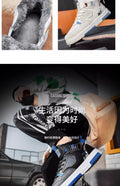 Men's spring fleece-lined warm & thickened 2025 new high-top sneakers, men's northeastern cotton shoes, martin snow boots