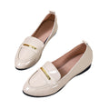 Export flatsplaid lazy flatsautumnew arrival pointed metal chain plus sizecasualflats women