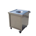 Stainless steel waste collection cart, waste collection table, kitchen waste table, multi-functional hotel school modular cart