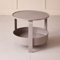 Scandinaviancasual plastic double-layered small round table living room sofa side table for home creative coffee table corner table storage rack