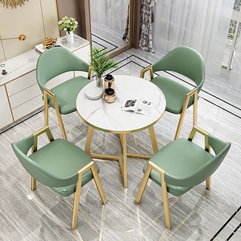 Nordic light luxury negotiation table and chair set - modern minimalist coffee shop/milk tea shop small round table for sales centers and casual reception areas