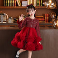 Girls' chanel-inspired princess dress - new winter  collection - birthday outfit - kids' fleece-lined dress - girls' tulle cake dress