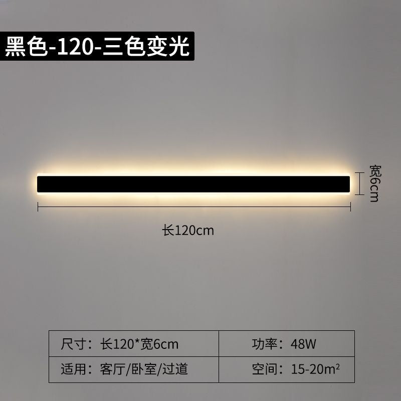Long strip wall lamp modern casual living room sofa background wall lamp normcore bedroom bedside lamp aisle staircase lamp