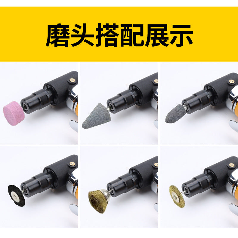 Aslan 90 degree engraving mill industrial right angle wood engraving elbow grinding sander 3mm6mm pneumatic polishing machine