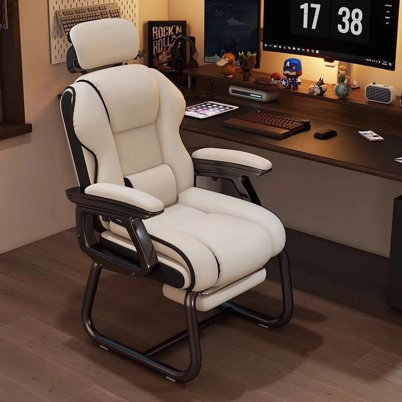 Computer chair reinforced office chair plaid sedentary bow chair reclining sofa chair for homeecs chair boss chair