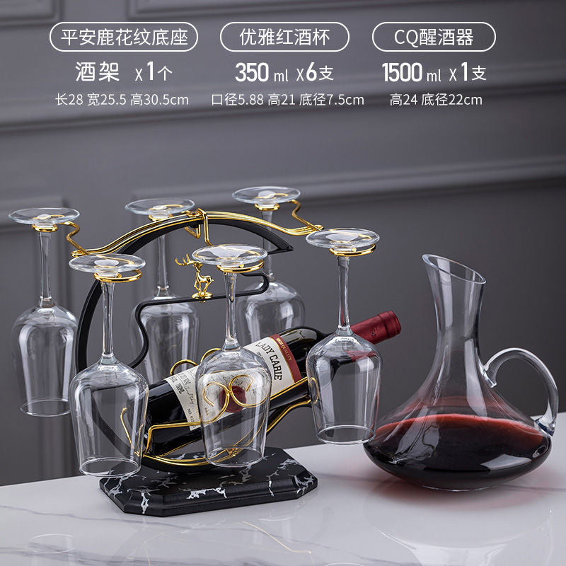 Creative wine glass rack ornament set - new home bar stemware holder, upside down wine glass rack, premium wine rack, barware