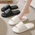 New korean style solid color eva slippers - summer indoor home slides for men and women, couple's bathroom non-slip sandals