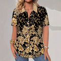 wholesale women's short-sleeved shirts, trendy shirt with hot-selling cross-border print designs, dropshipping available