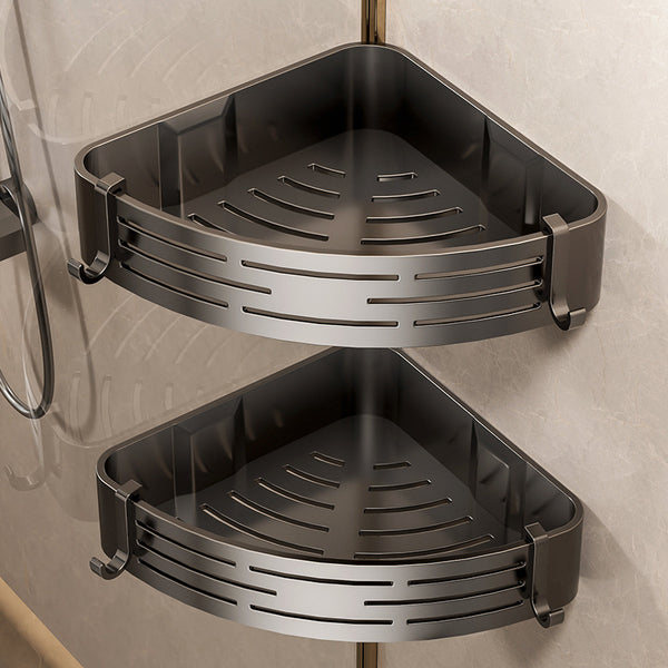 Toilet rack Bathroom triangular basket No punching Wall mounted toilet Bathing toilet Storage shelf