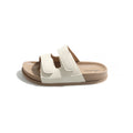 new birkenstock-style women's sandals - summer outdoor wear, double strap, velcro closure, fashionable, non-slip beach slides - women's export model
