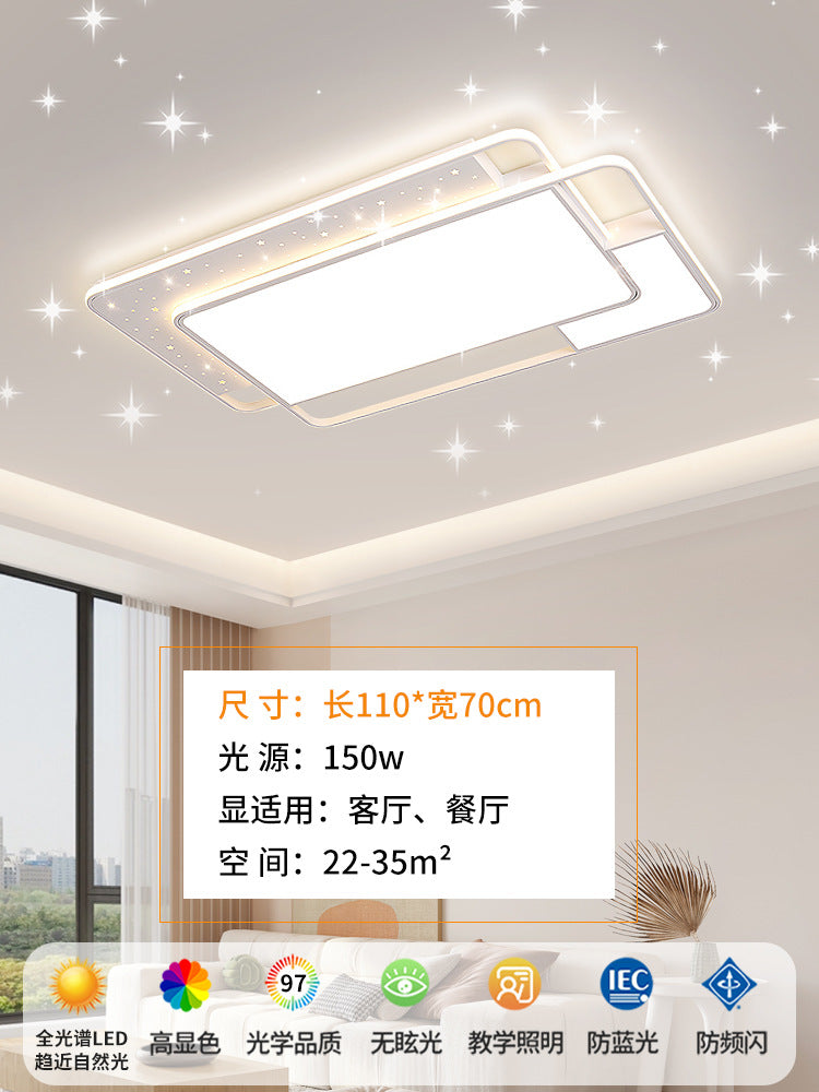 Full spectrum led blue light eye protection square living room hall main light Zhongshan home improvement lighting creative bedroom ceiling light