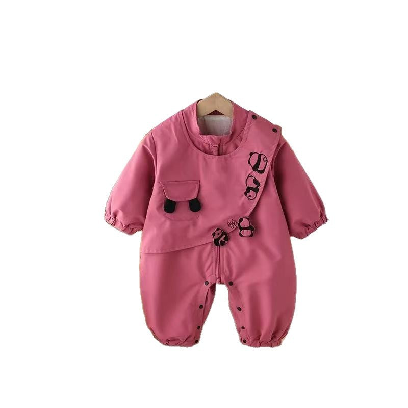 Baby outing outing clothes crawling clothes baby newborn clothes spring & fall style hairy outwear one-piece jacket