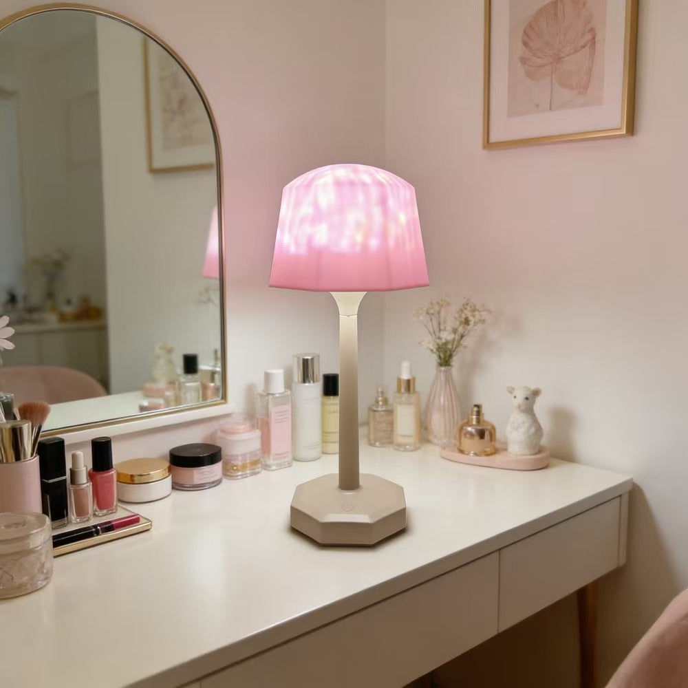 High-leg ripple lamp romantic atmosphere lamp firefly led night light couple gift remote control projection table lamp