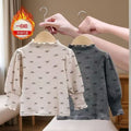 girls' autumn/winter new bowknot base layer top - stylish, warm, and thickened half-high neck for infants and toddlers