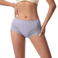 women's underwear: summer ice silk high-stretch mid-waist plus size breathable mesh sexy lace triangle panties