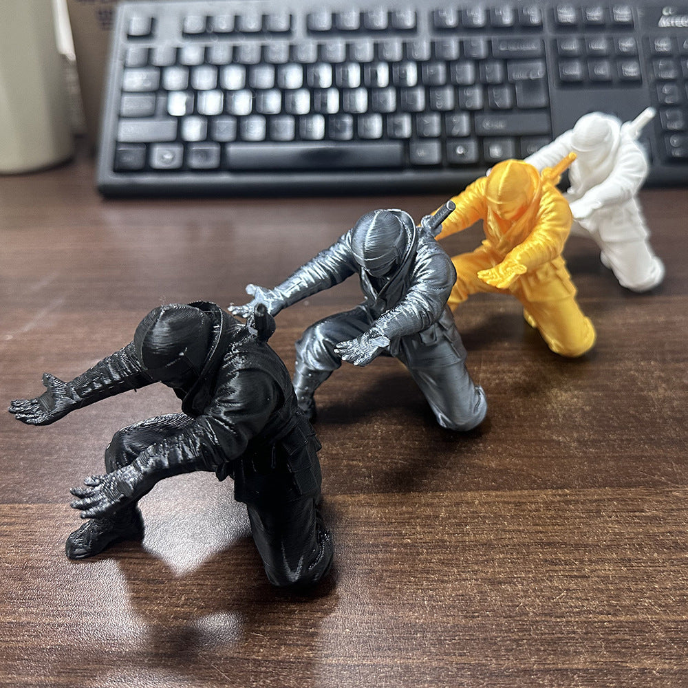 New cross-border 3d printed ninja pen holder 3d pen holder office classroom desktop decoration ornaments storage creative stand