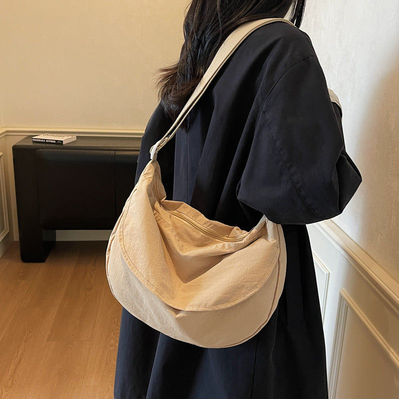 trend pure colorcasual bag women's large capacity tote bag multi-functional cloth bag easiest for match shoulder crossbody bag trendy