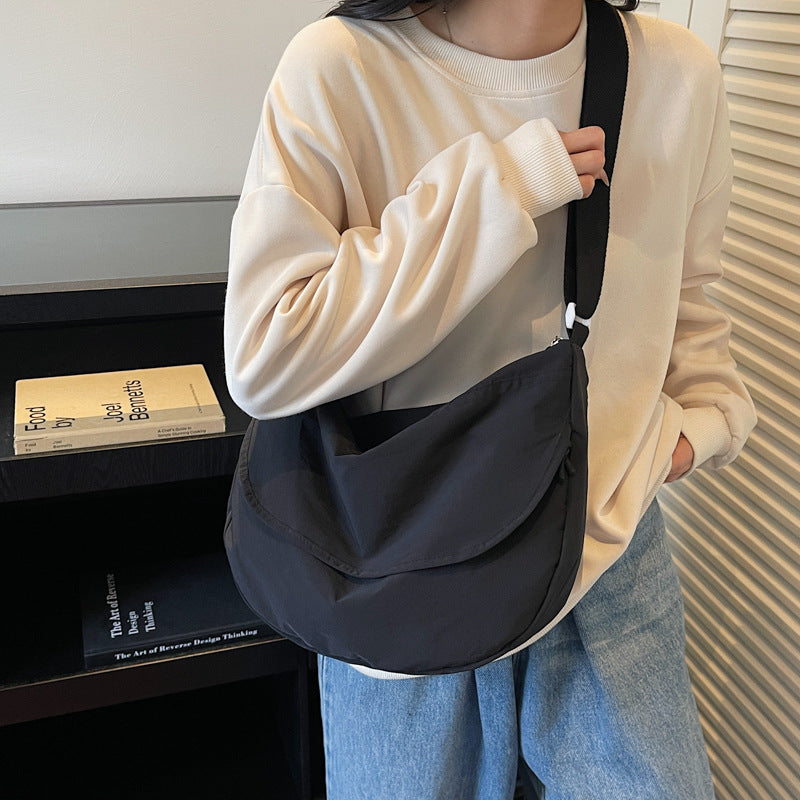 trend pure colorcasual bag women's large capacity tote bag multi-functional cloth bag easiest for match shoulder crossbody bag trendy