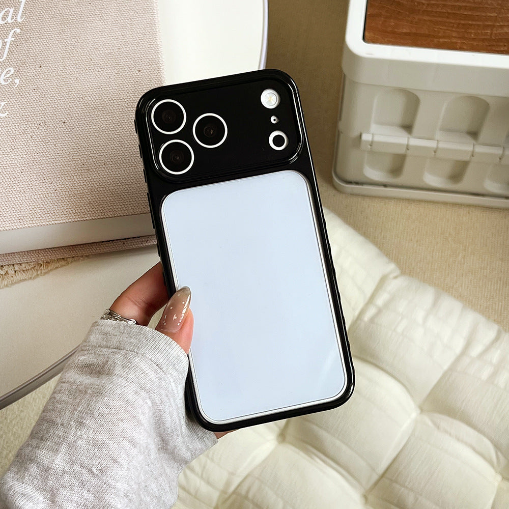 Side heart transparent back panel compatible with apple iphone 17 case - macaron six-color minimalist fresh iphone 18 protective cover