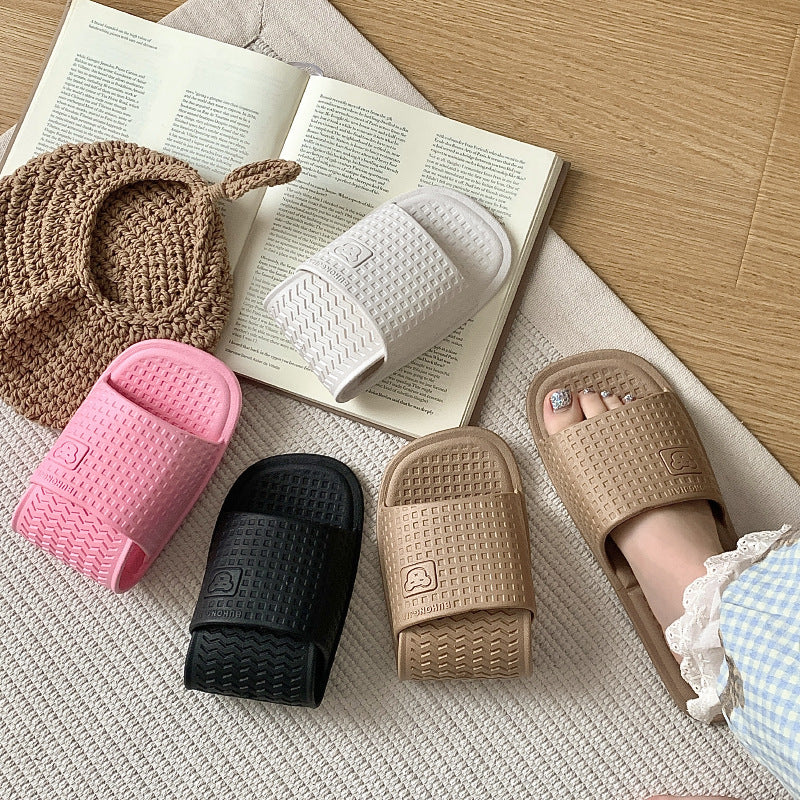 Travel foldable slippers summer couple outing travel non-slipabrasion resistantplaid couple hotel disposable slippers
